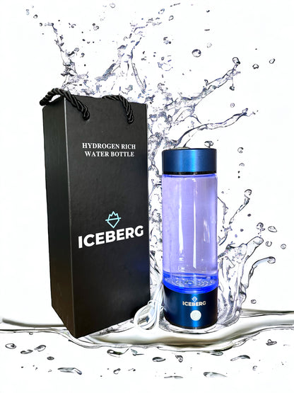 Iceberg Hydrogen Rich Portable Water Bottle | 420ml Capacity | USB Rechargeable