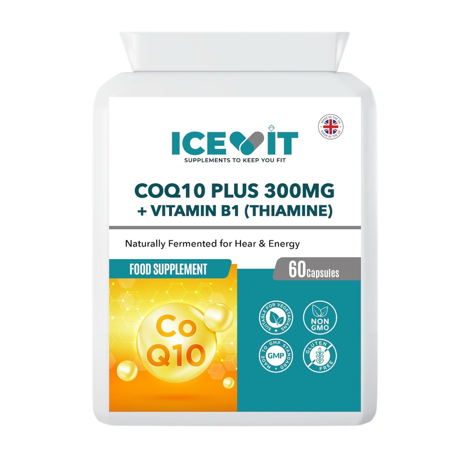 Supplement package with Icevit branding on a white background