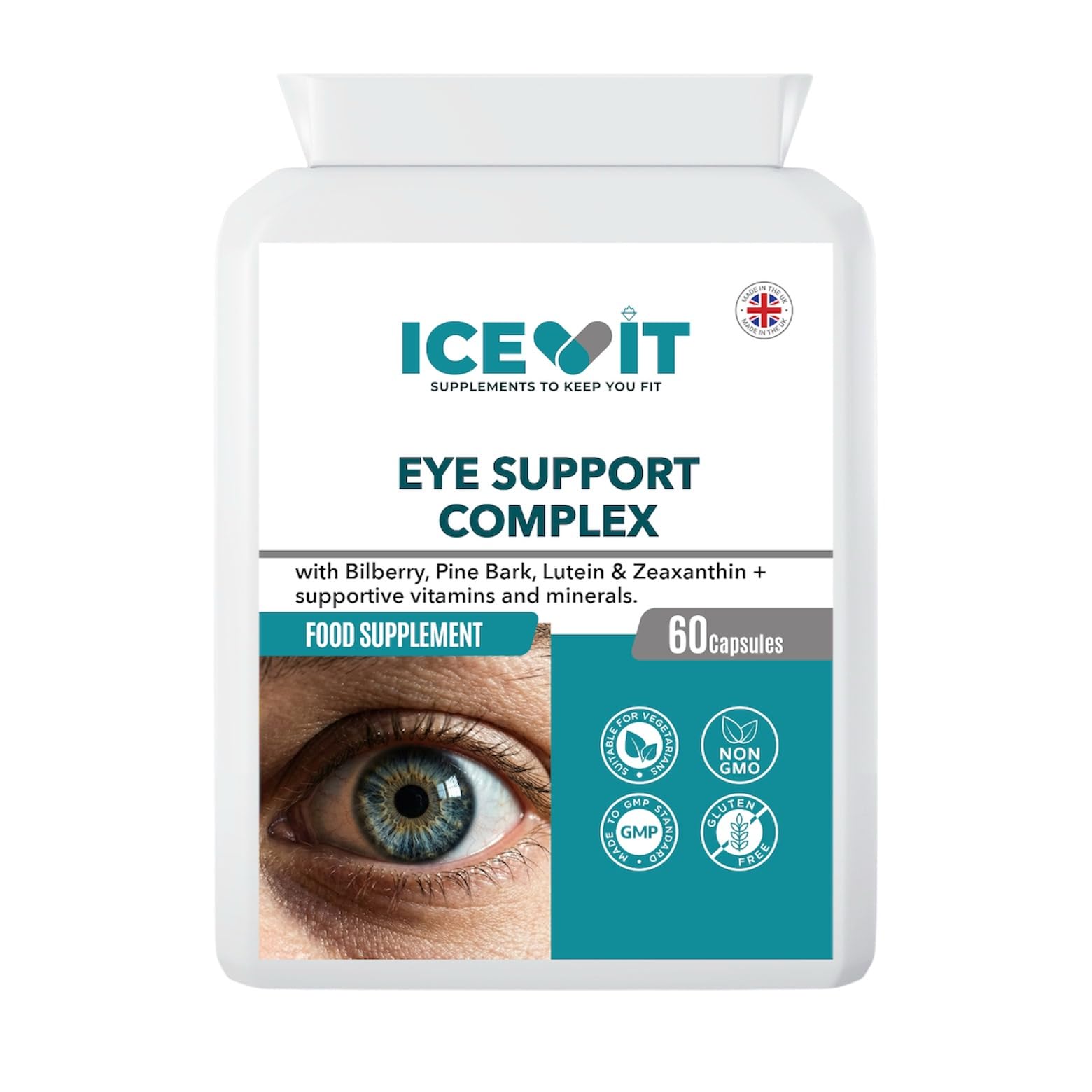 ICEVIT Eye Support Complex 60 capsules bottle front view
