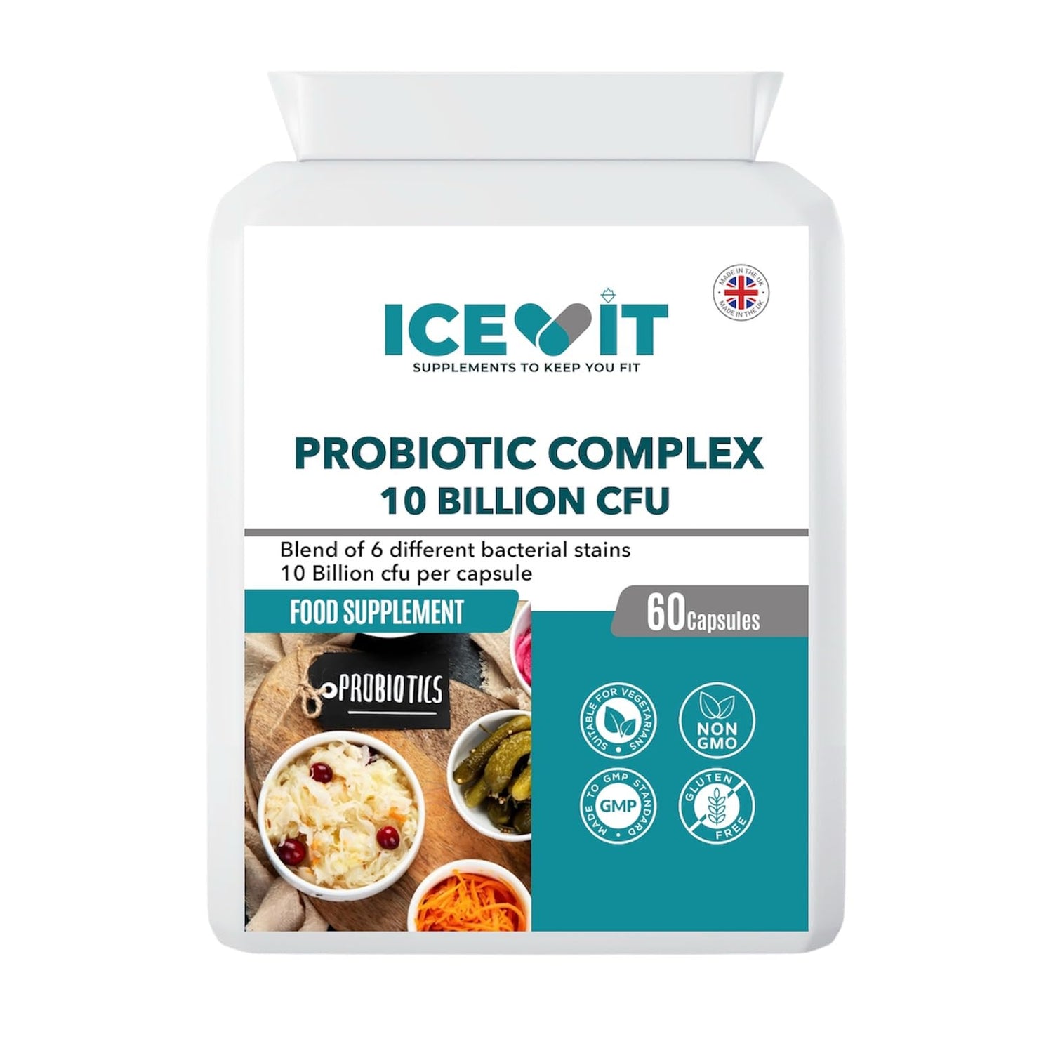 ICEVIT Probiotic Complex 10 billion CFU bottle front view